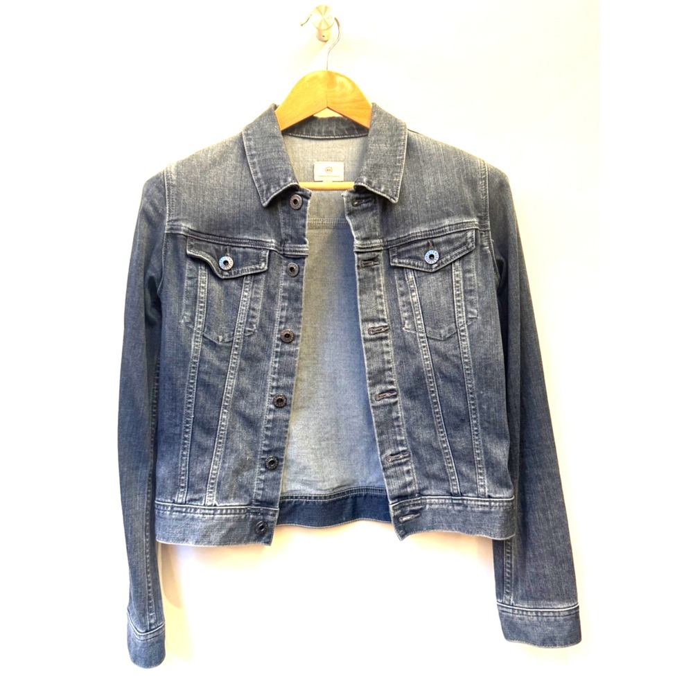AG Adriano Goldschmied Denim Jacket Women's Small‎ Soft Blue Classic Trucker